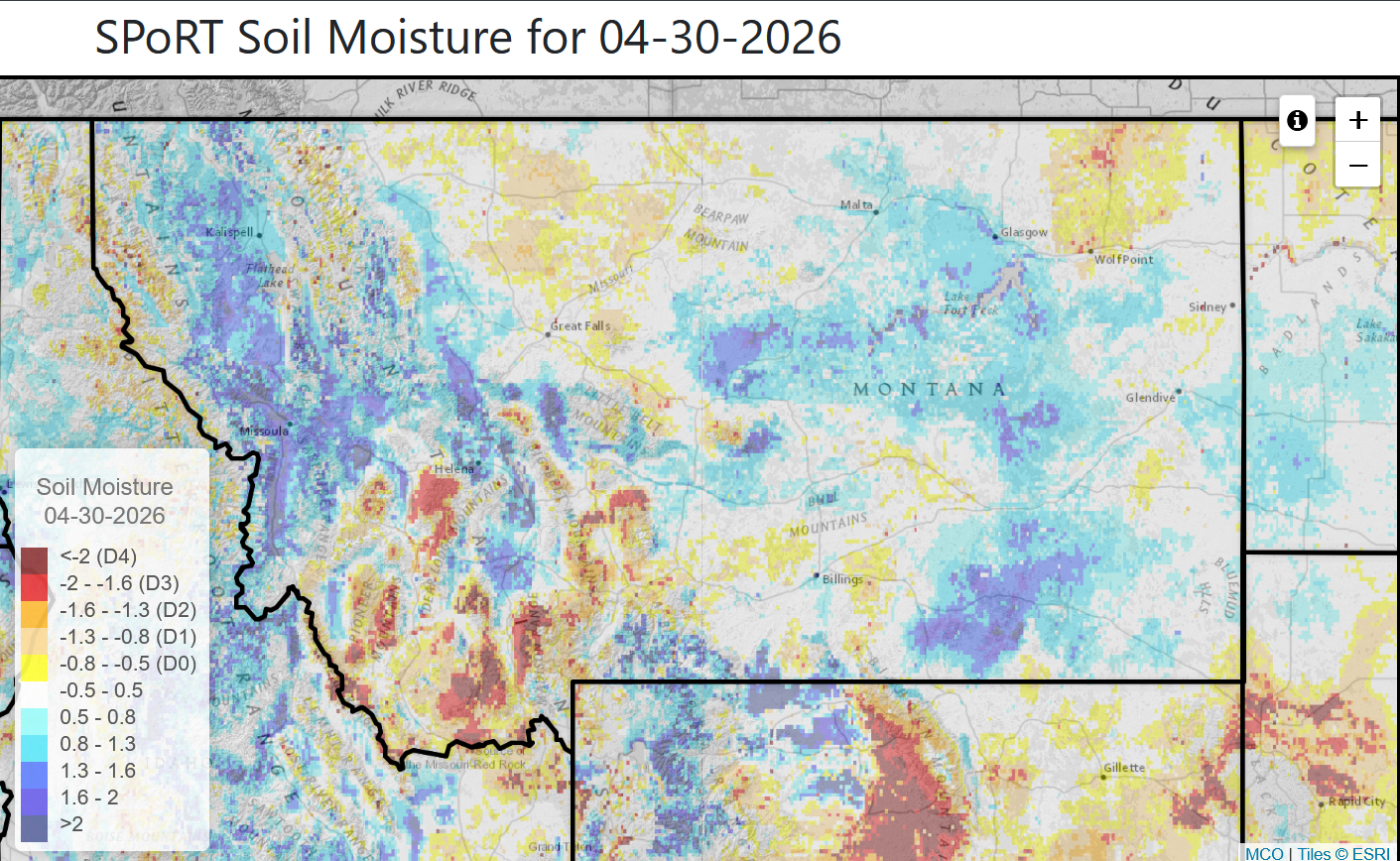 MCO Drought Dashboard SPoRT Soil Moisture